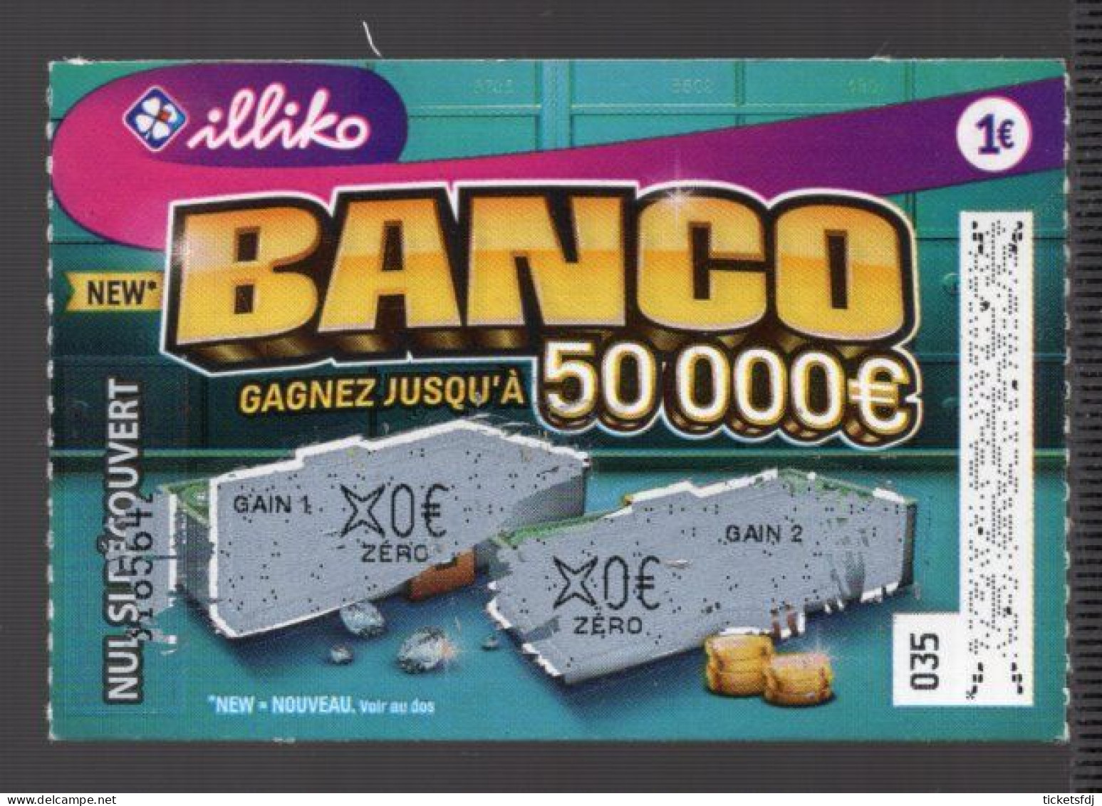 Grattage ILLIKO -BANCO 65601 Avec Bandeau NEW - FRANCAISE DES JEUX - Billetes De Lotería