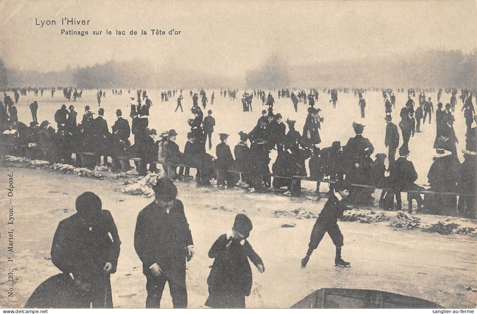 CPA 69 LYON / L'HIVER / PATINAGE SUR LE LAC DE LA TETE D'OR - Autres & Non Classés