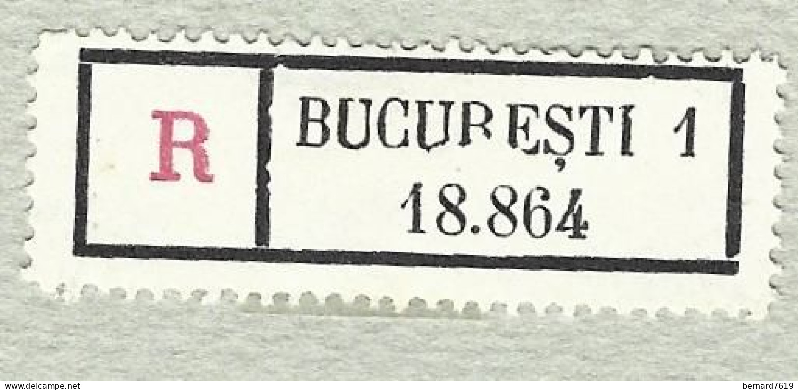 Recepisse  Ancien   De Lettre Recommandee   -  Roumanie - Bucuresti - Andere & Zonder Classificatie