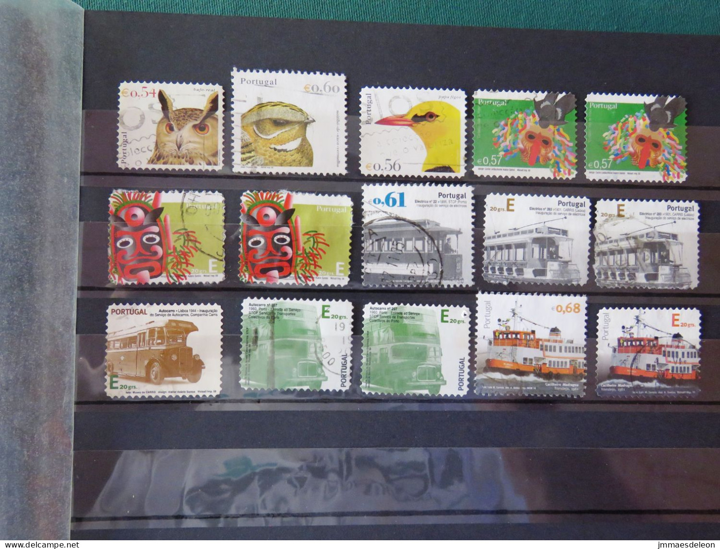 Portugal 2002-2010 Owl Birds Carnival Mask Tramway Bus Boats - Gebruikt