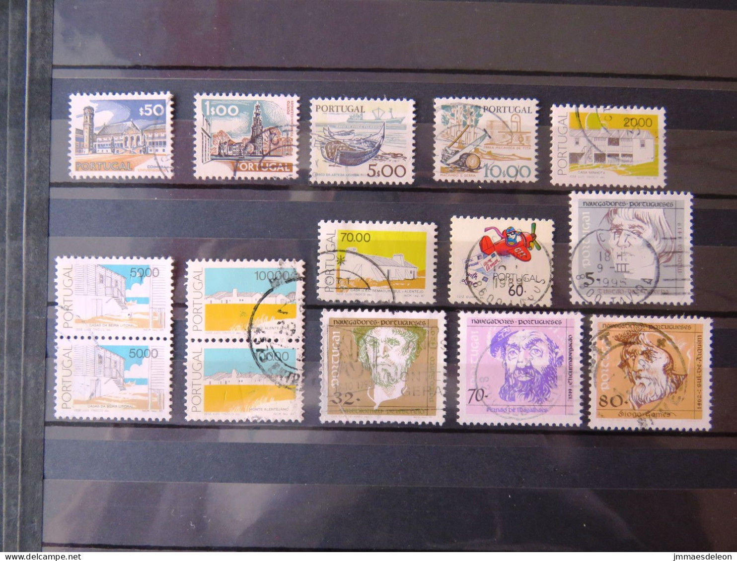 Portugal 1972-1990 Buildings Professions Explorers Plane Boat - Used Stamps