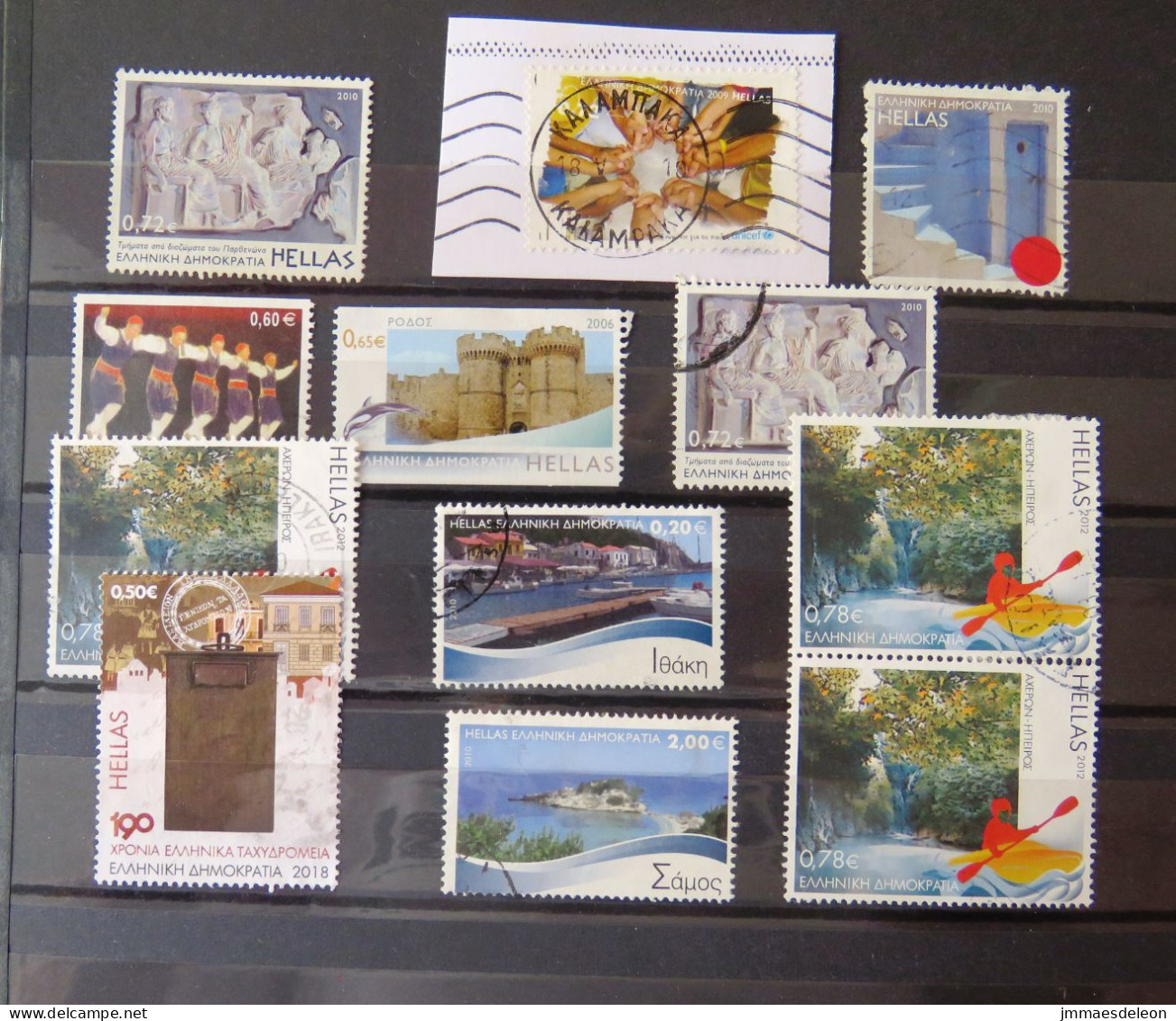 Greece 2002-2018 Kayak Hands Fort Archaeology - Used Stamps