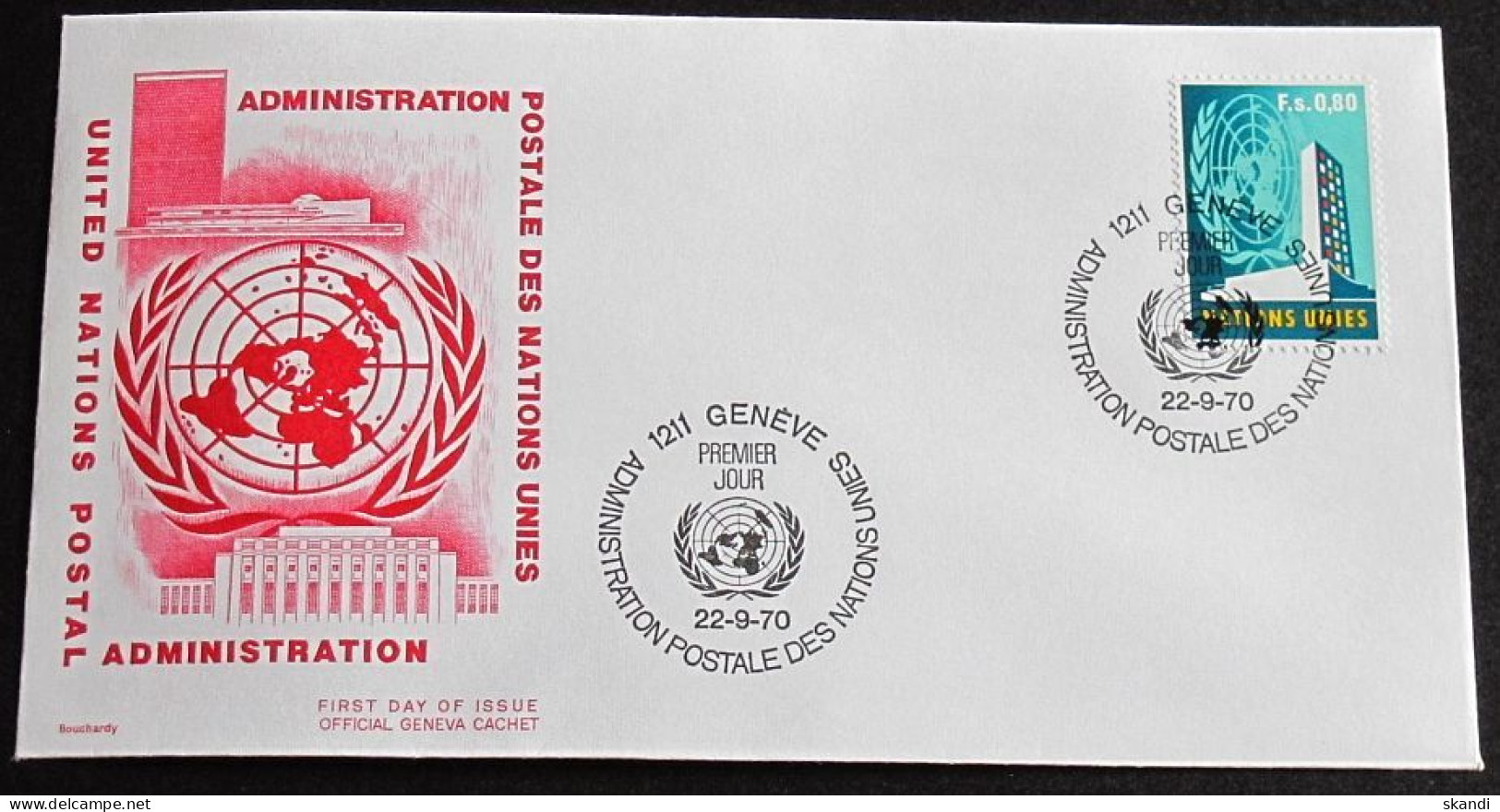 UNO GENF 1970 Mi-Nr. 12 FDC - FDC