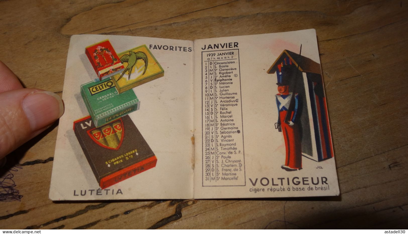 Calendrier Poche Tabacs Et Allumettes - 1939 ............. PHI .......... E4-96 - Petit Format : 1921-40