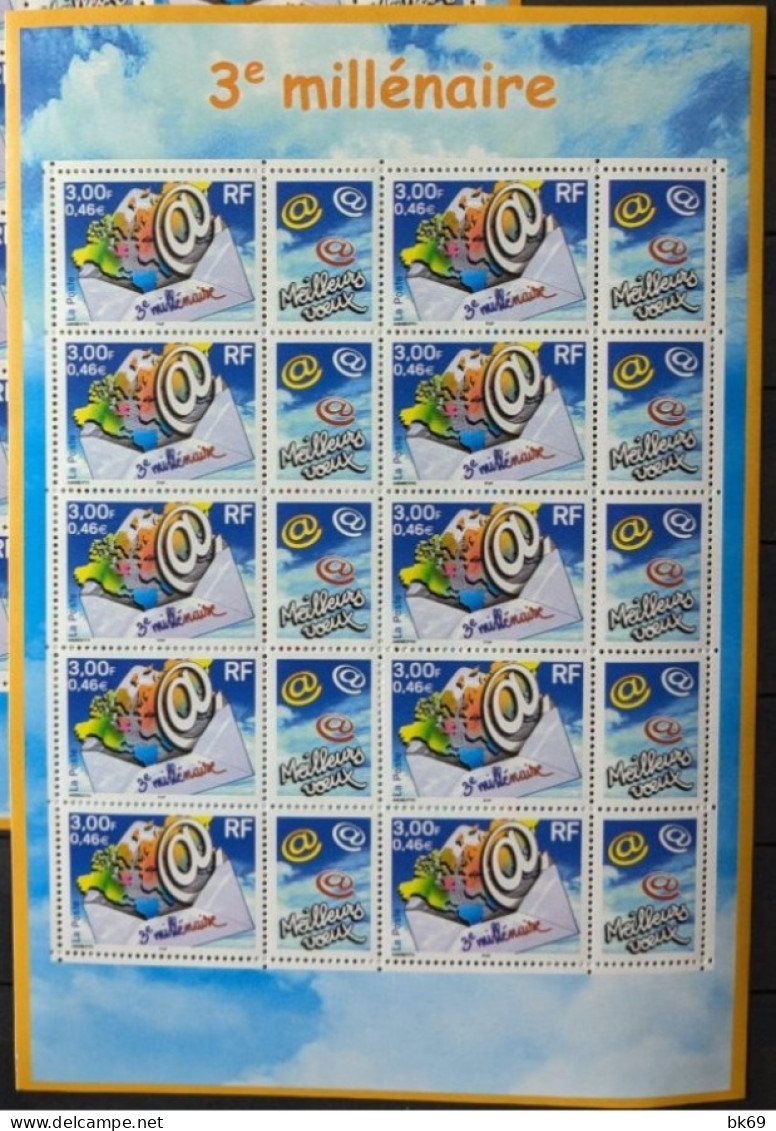 N° F3365** Feuillet Complet De 10 Timbres à 0.46 € Faciale 4.60€ - Unused Stamps