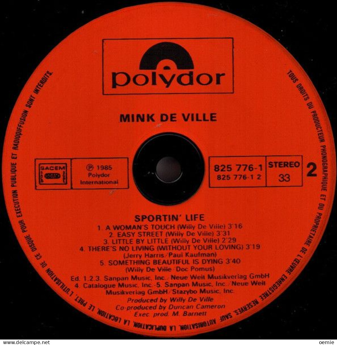 MINK DEVILLE  /  SPORTIN LIFE - Other - English Music