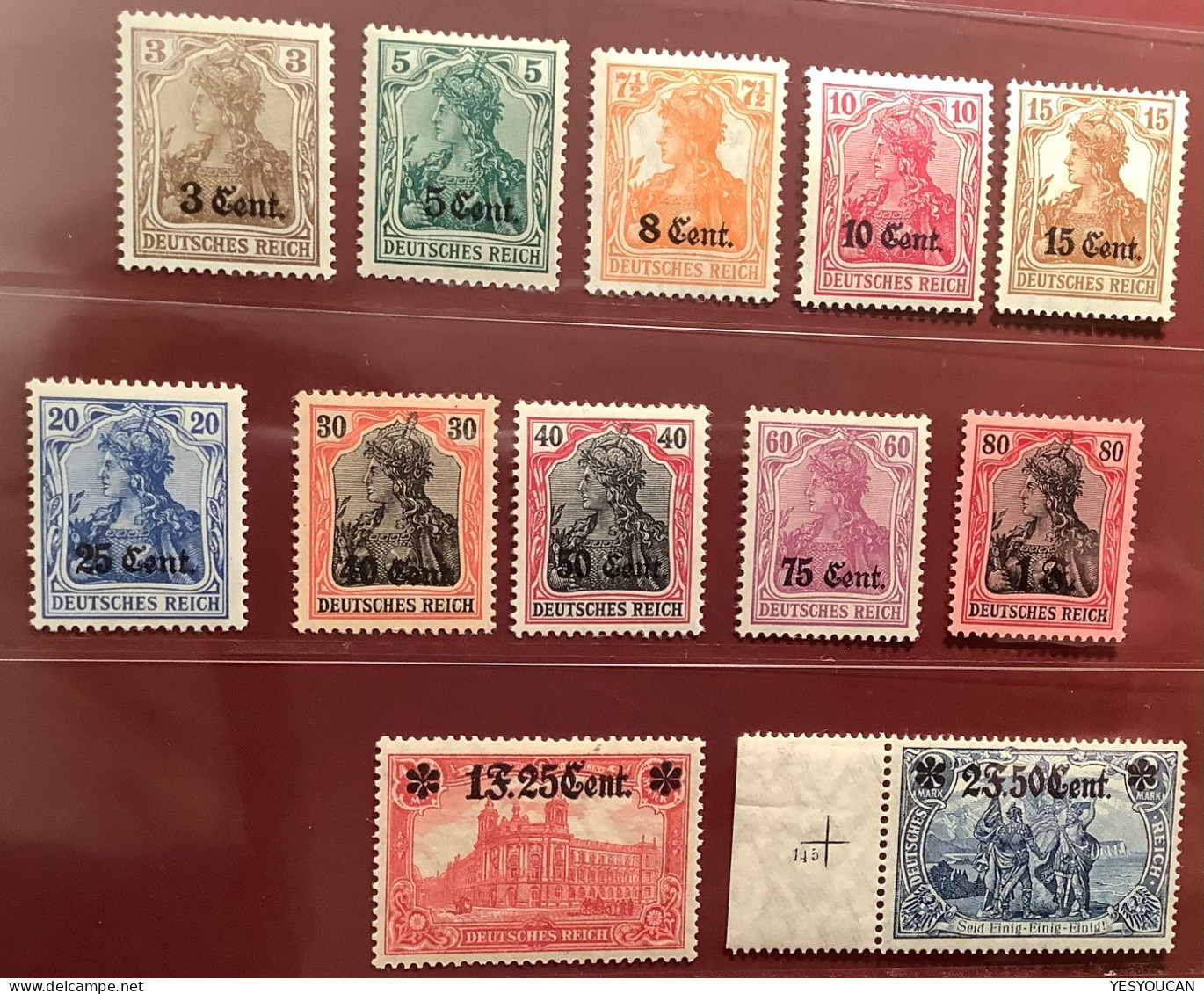 Guerre 1914-1918 Serie 1916 Poste D‘ étapes YT 26-37neuf*SUP(Germania WW1 Occupation  Belgique-France Etappengebiet West - War Stamps