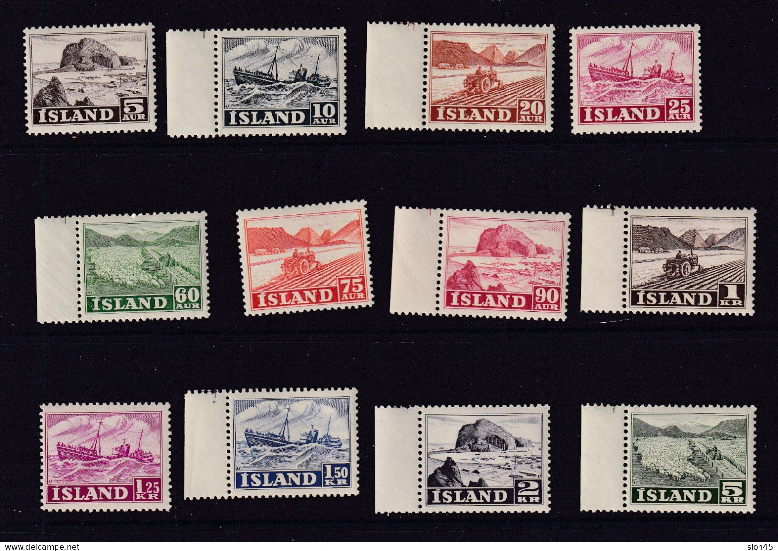 Iceland 1950-4 Full Set MNH SC $142 15774 - Unused Stamps