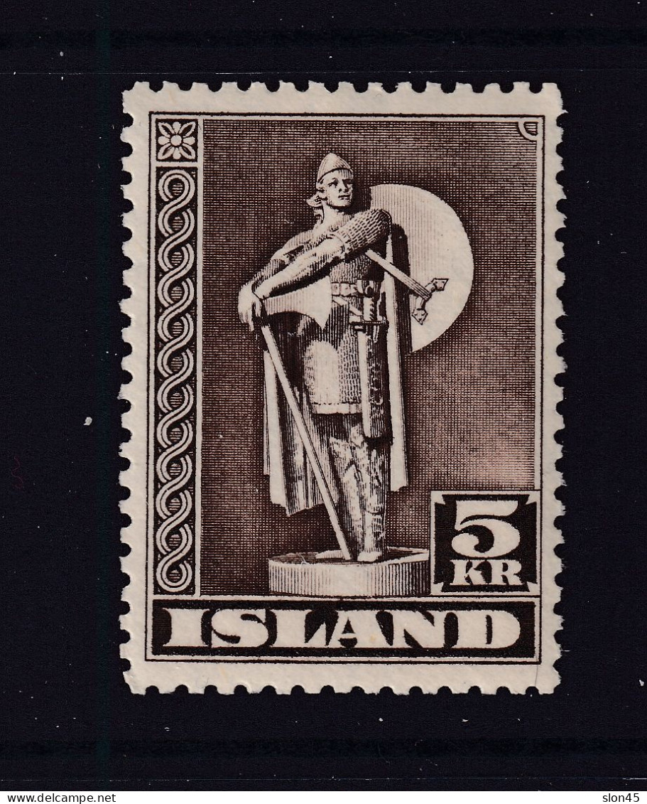 Iceland 1947 Vikings 5 Kr Perf 11.5 MNH 15775 - Unused Stamps