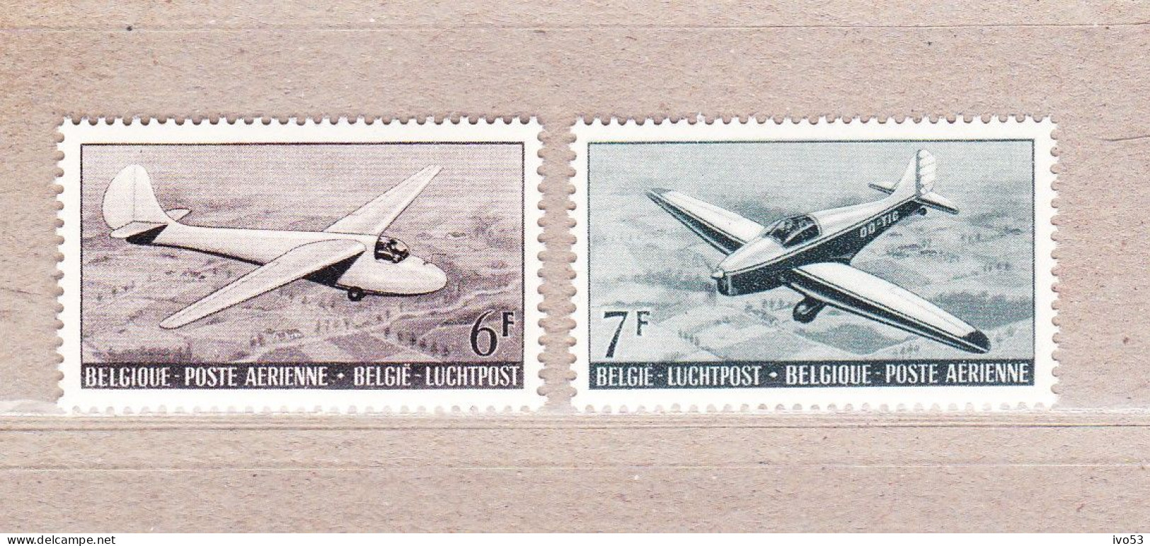 1951 PA28-29** Zonder Scharnier.Aero-club Belgie.OBP 12,5 Euro. - Nuevos