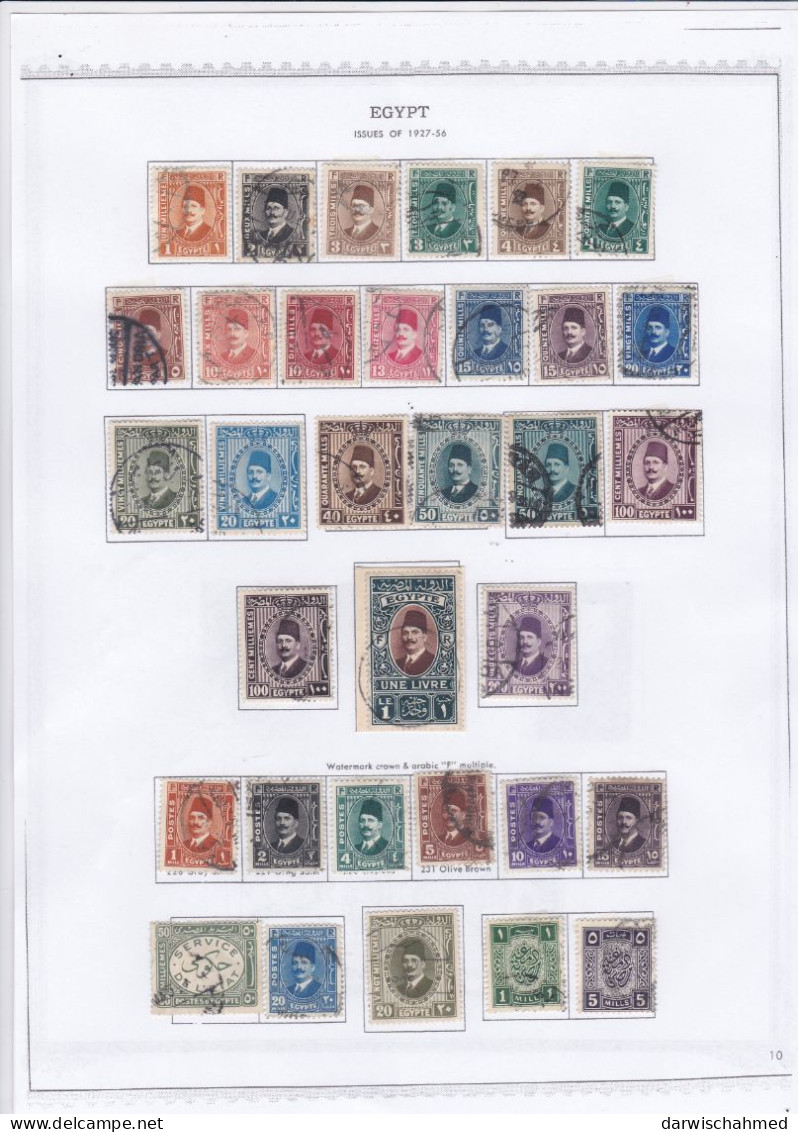 ÄGYPTEN - EGY-PT - EGYPTIAN - EGITTO -  MONARCHIE - KÖNIG FUAD PORTRÄT 1927 GESTEMPELT - Used Stamps