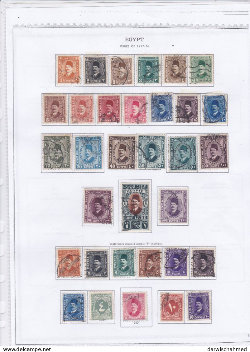 ÄGYPTEN - EGY-PT - EGYPTIAN - EGITTO -  MONARCHIE - KÖNIG FUAD PORTRÄT 1927 GESTEMPELT - Used Stamps