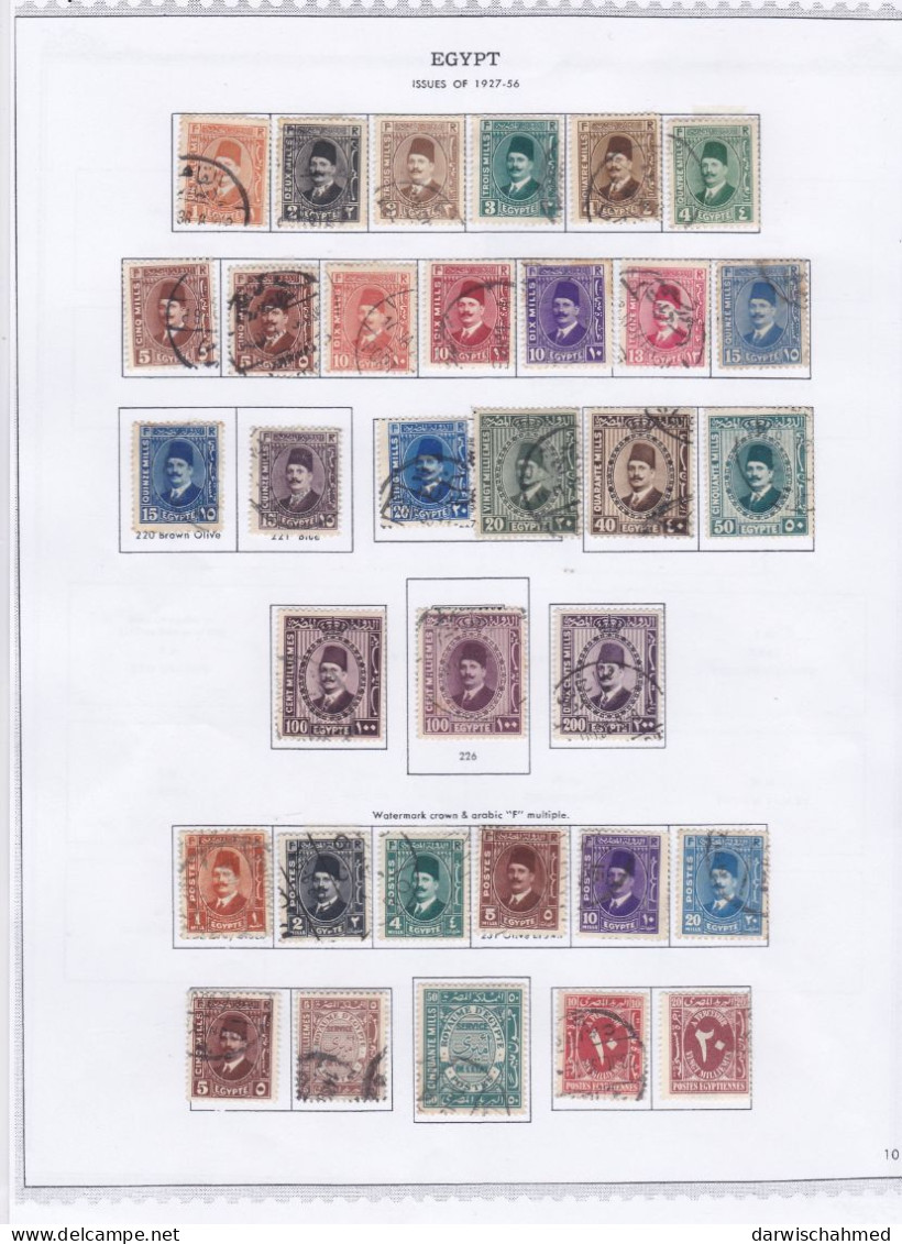 ÄGYPTEN - EGY-PT - EGYPTIAN - EGITTO -  MONARCHIE - KÖNIG FUAD PORTRÄT 1927 GESTEMPELT - Used Stamps