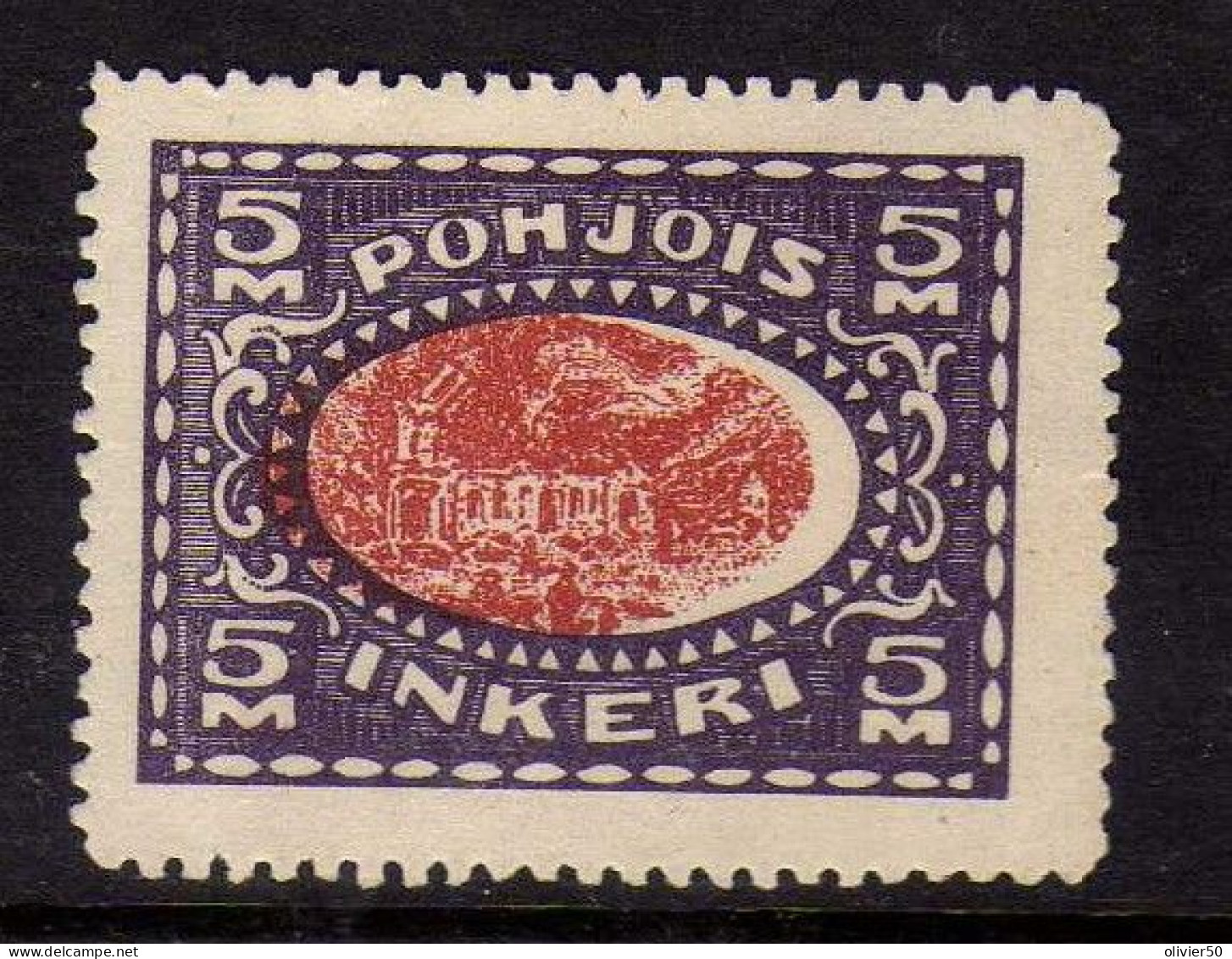 Ingrie - Occupation Finlandaise - 1919 - 5 M. Neuf Gomme Partielle - 1919 Finnische Besatzung