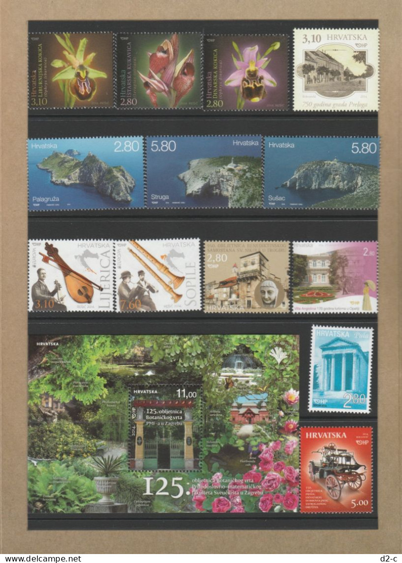 2014 Annual Stamp Folder Of Croatia - Sammlungen (im Alben)