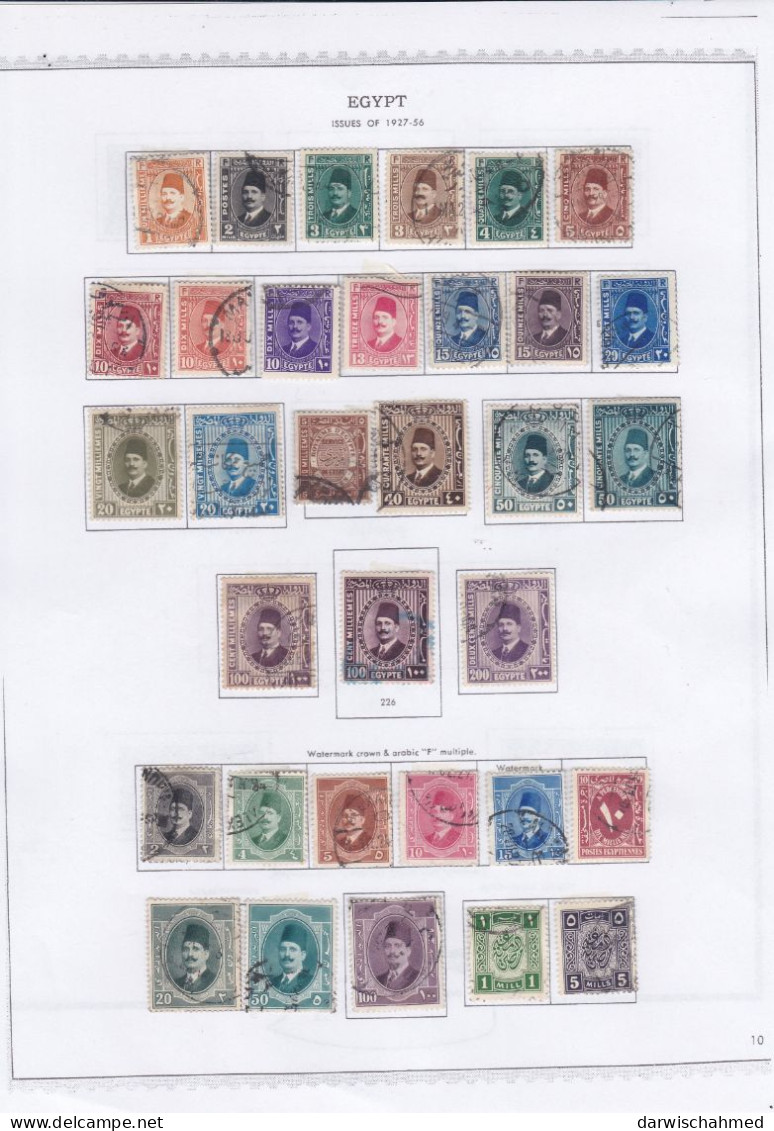 ÄGYPTEN - EGY-PT - EGYPTIAN - EGITTO -  MONARCHIE - KÖNIG FUAD PORTRÄT 1927 GESTEMPELT - Used Stamps