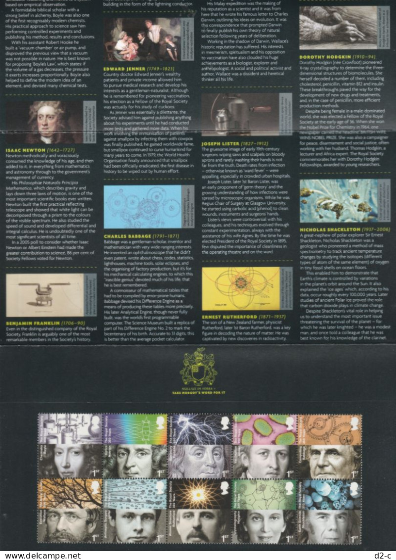 2010 United Kingdom (Great Britain) - Presentation Pack: 350yrs Of The Royal Society - Sammlungen (im Alben)