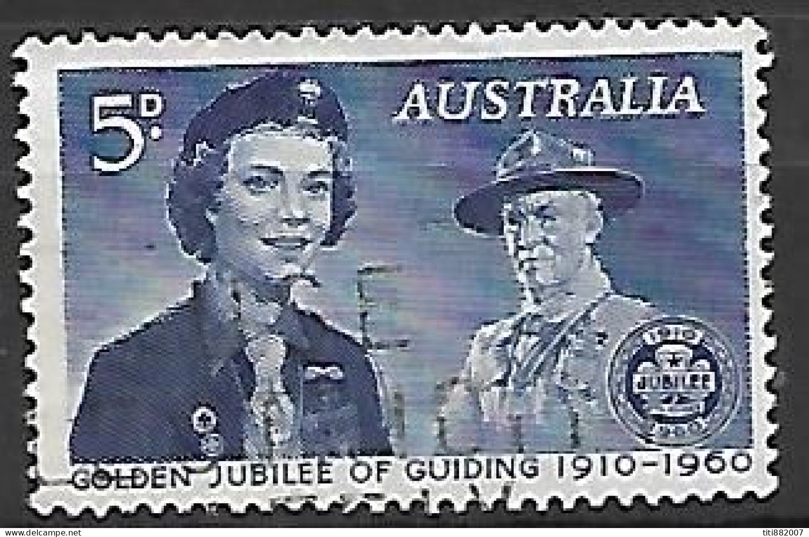AUSTRALIE    -  1960  .   Golden Jubilée  /  SCOUTS       -    Oblitéré - Gebraucht