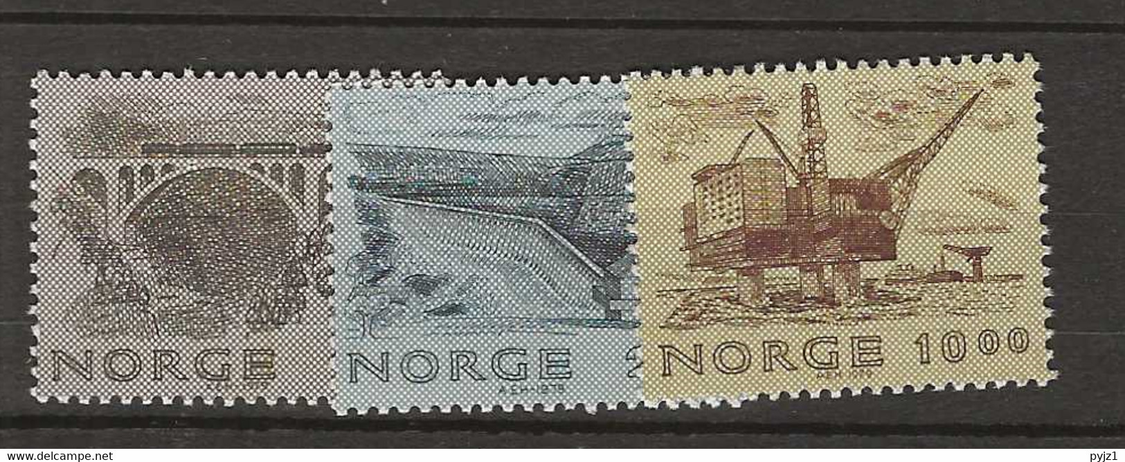 1979 MNH Norway, Mi 803-5 Postfris** - Unused Stamps