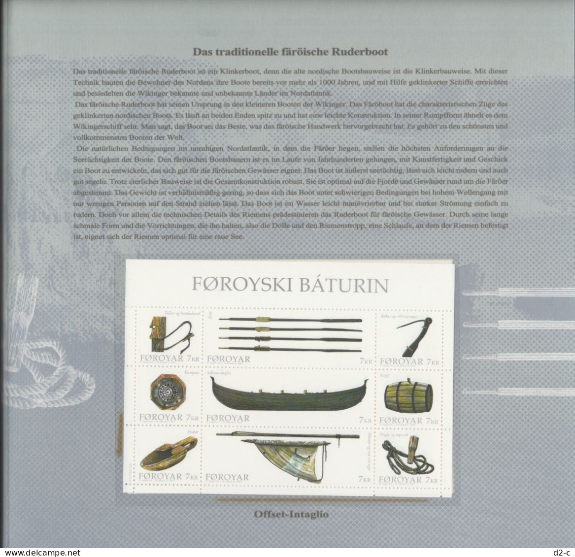 2013 Faroes Islands - Limited Edition Signed Presentation Pack: The Traditional Faroese Rowing Boat - Sammlungen (im Alben)