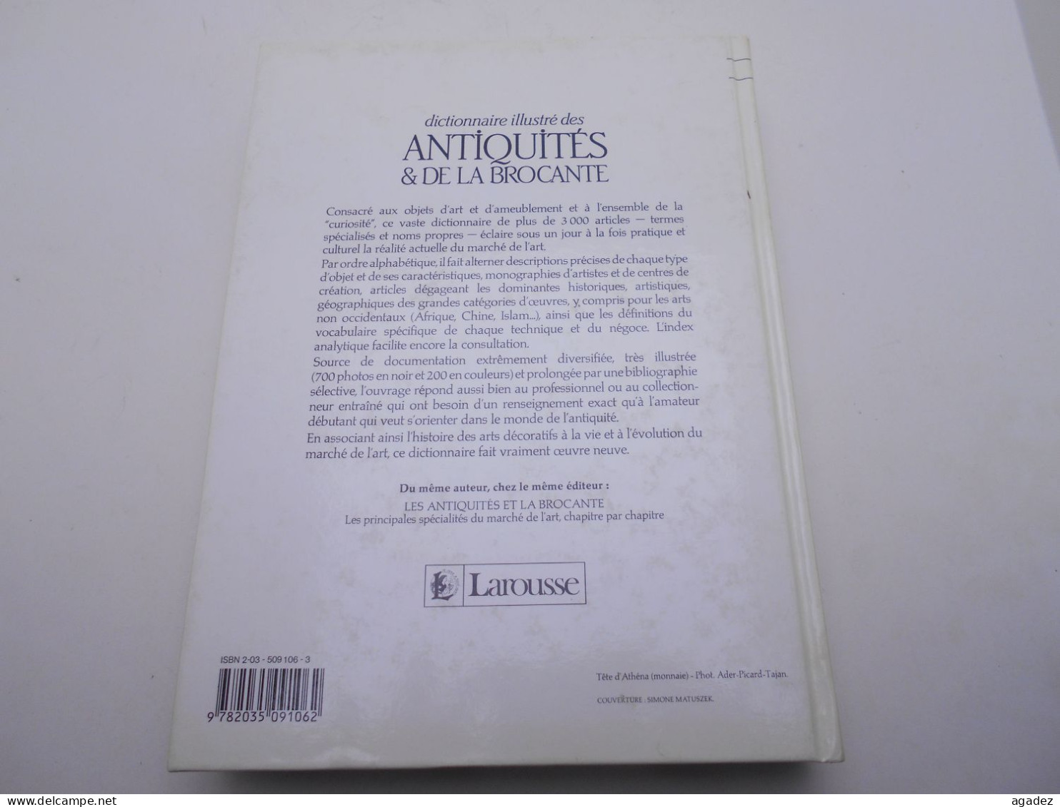 Dictionnaire Illustré Des Antiquités Et De La Brocante  Larousse Jean Bedel  503 - Dictionnaires