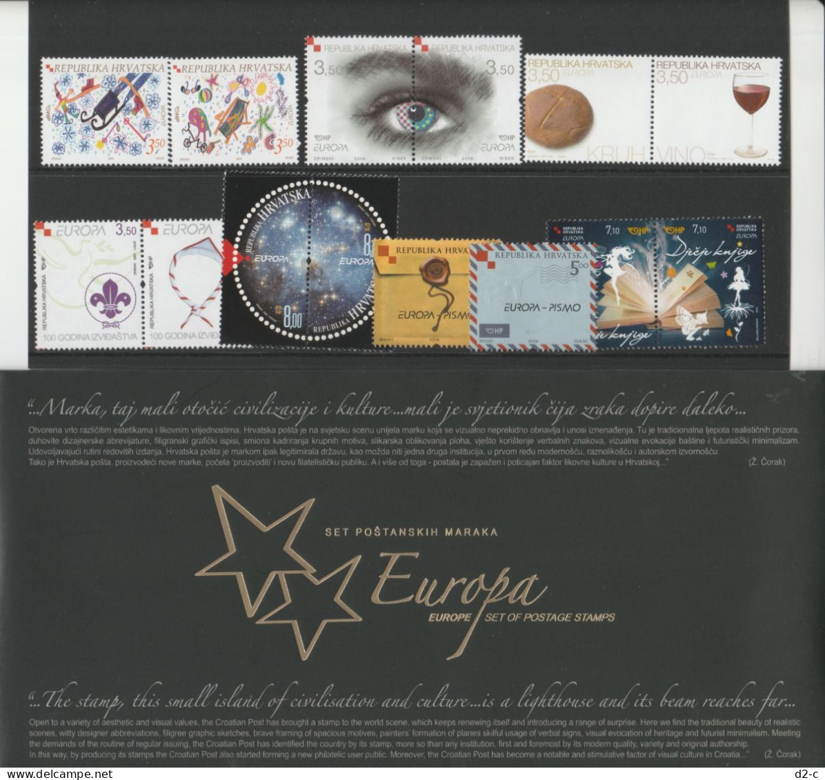 Croatia- Folder: Europa CEPT Stamp Sets - Colecciones