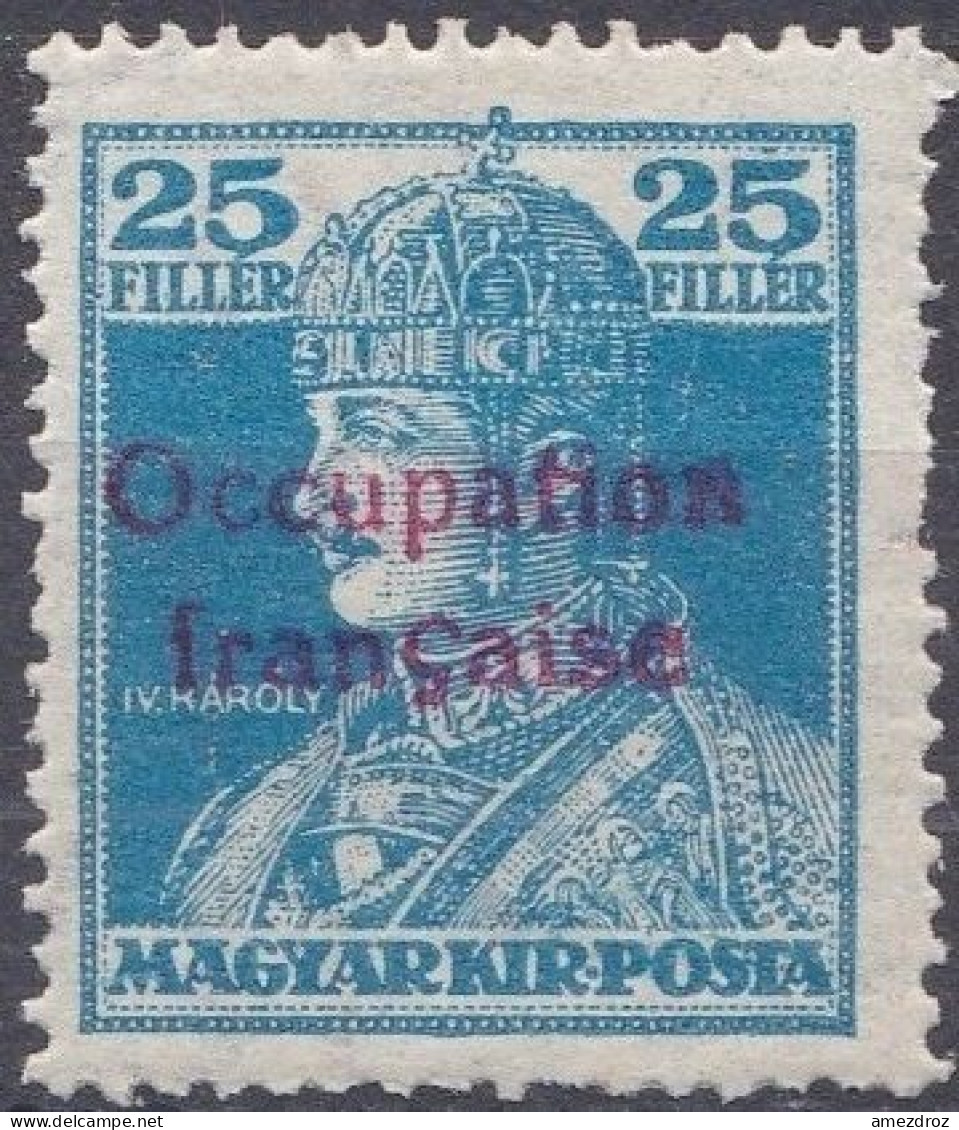 Arad Occupation Française En Hongrie Mi 28 * Roi Charles IV (K6) - Unused Stamps