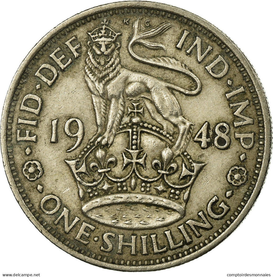 Monnaie, Grande-Bretagne, George VI, Shilling, 1948, TTB, Copper-nickel, KM:863 - I. 1 Shilling