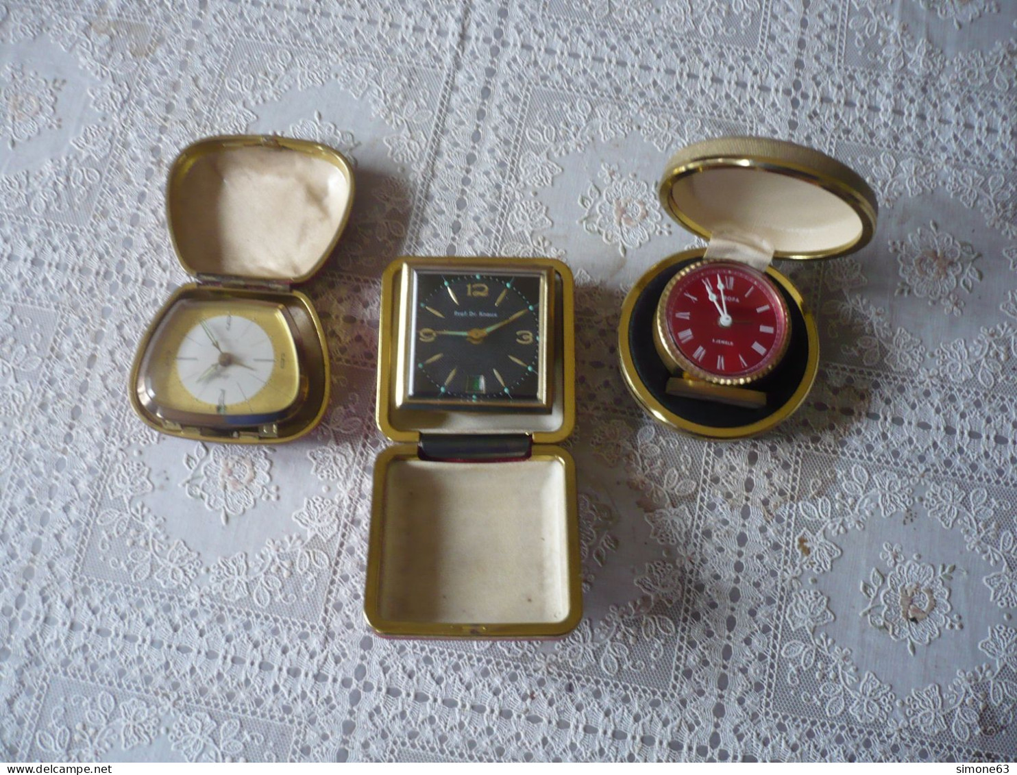 Lot De 3 Réveil De Voyage - EUROPA  2 Jewels -  PROF.  DR . PR. KNAUS - SCHATZ - 2 Jewels - Alarm Clocks