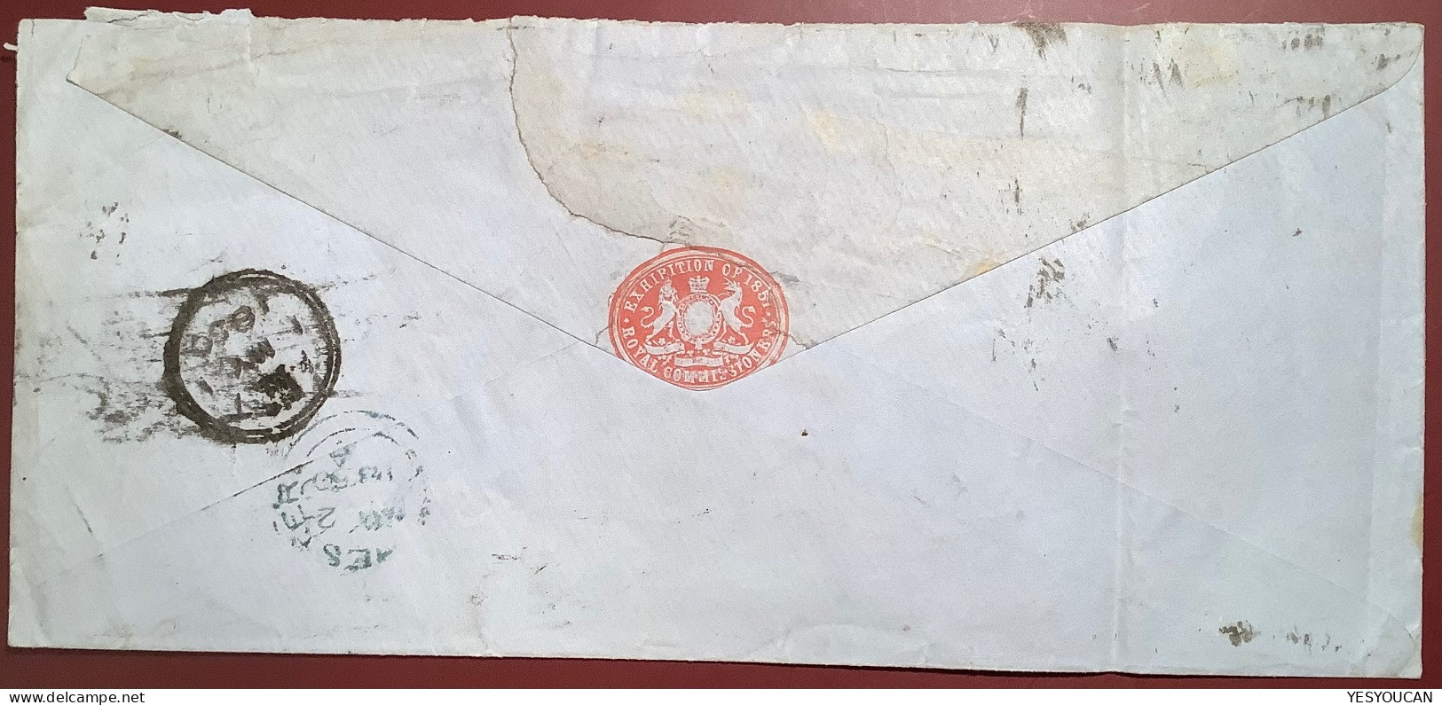 „GREAT INTERNATIONAL EXHIBITION OF1851LONDON“ Envelope GB1841 2d Blue Queen Victoria 1850>Winchester (cover Exposition - Storia Postale