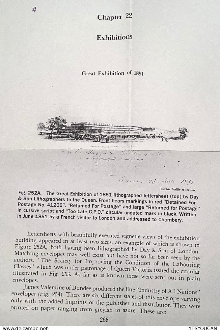 „GREAT INTERNATIONAL EXHIBITION OF1851LONDON“ Envelope GB1841 2d Blue Queen Victoria 1850>Winchester (cover Exposition - Covers & Documents