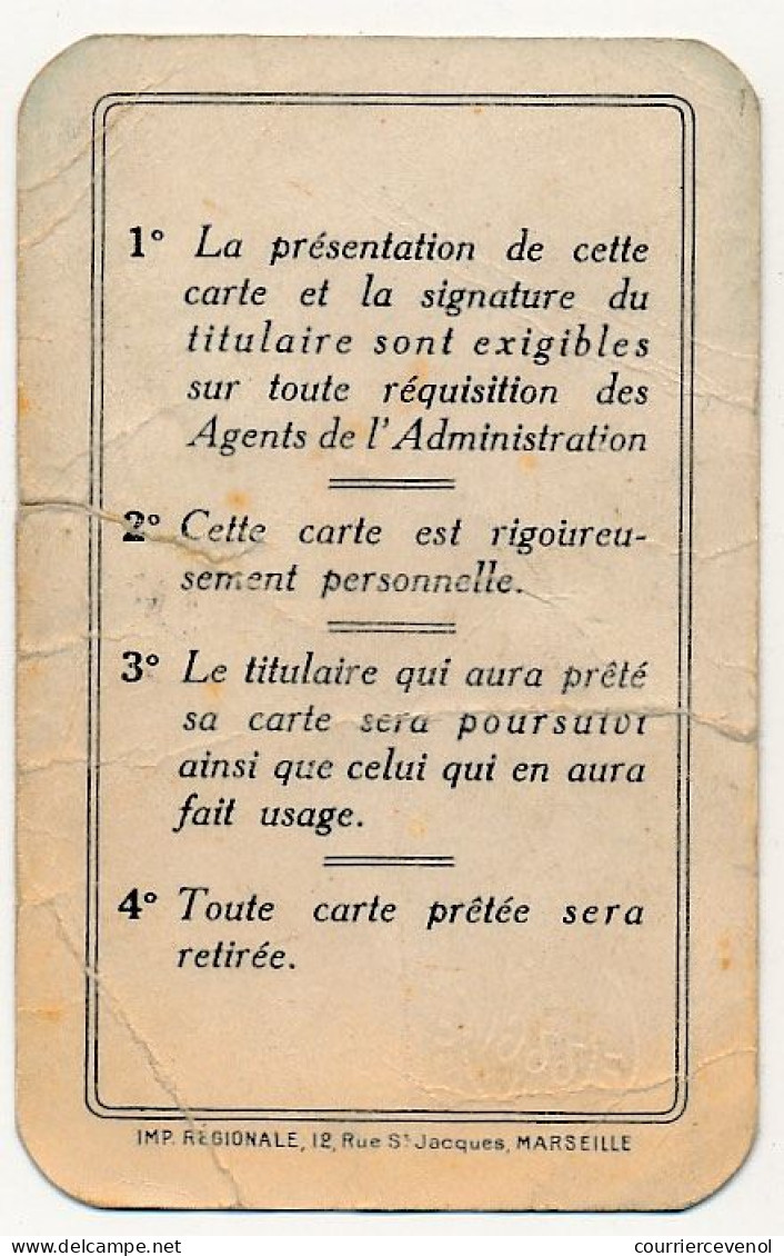 MARSEILLE - Exposition Coloniale 1922 - Carte D'abonné (personnelle) + Carte D'Abonnés Collectifs C - ( 2 Cartes ) - Tickets D'entrée