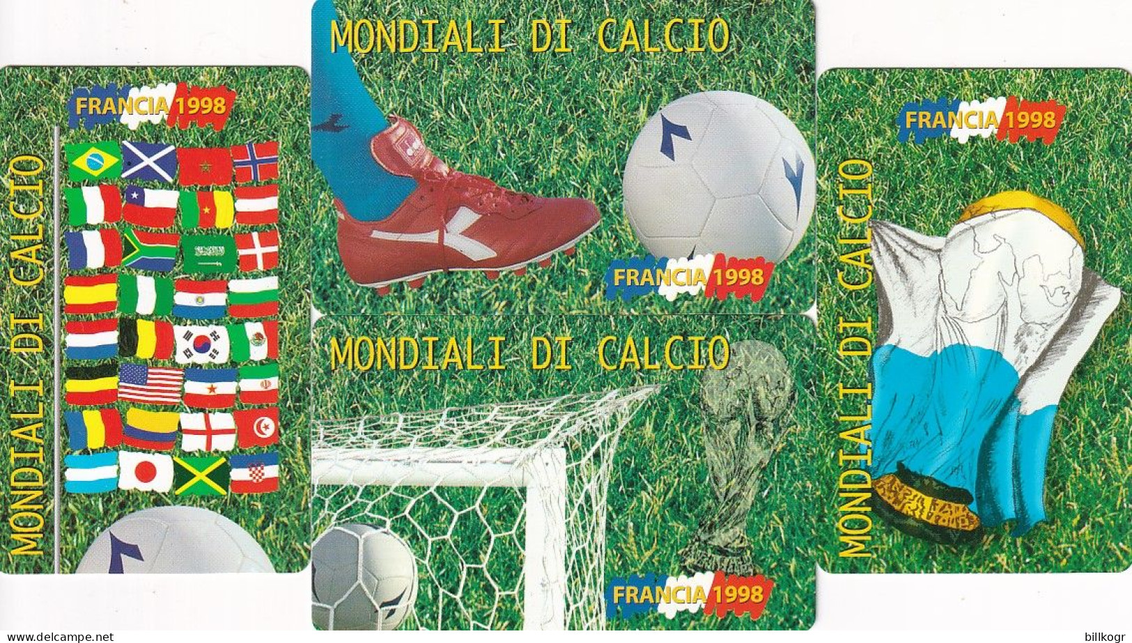 SAN MARINO - Set Of 4 Cards, FIFA World Cup 1998 France(IA-IB-IC-ID), 05/98, Mint - Saint-Marin