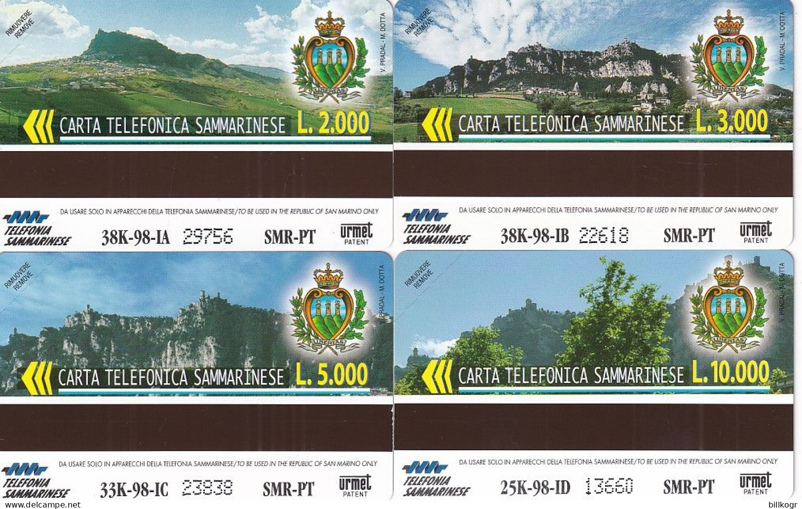 SAN MARINO - Set Of 4 Cards, FIFA World Cup 1998 France(IA-IB-IC-ID), 05/98, Mint - Saint-Marin