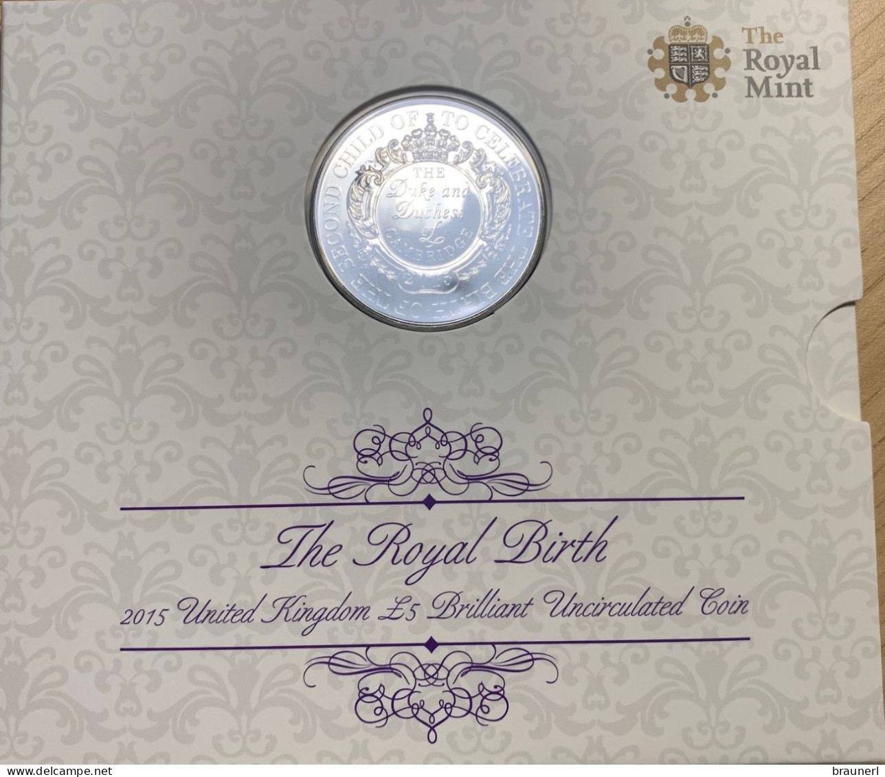 Pièce Commémorative 5 Pounds - Naissance De La Princesse Charlotte 2015 - Mint Sets & Proof Sets