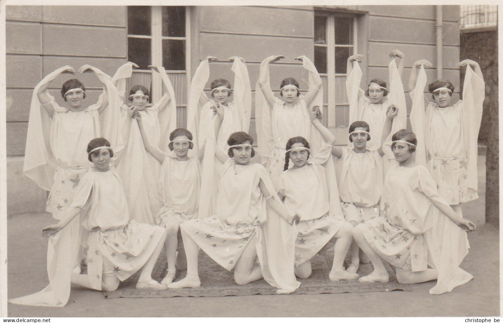Carte Photo, Photo Card, Group Of Gymastic, Ballet Girls (pk86757) - Gimnasia