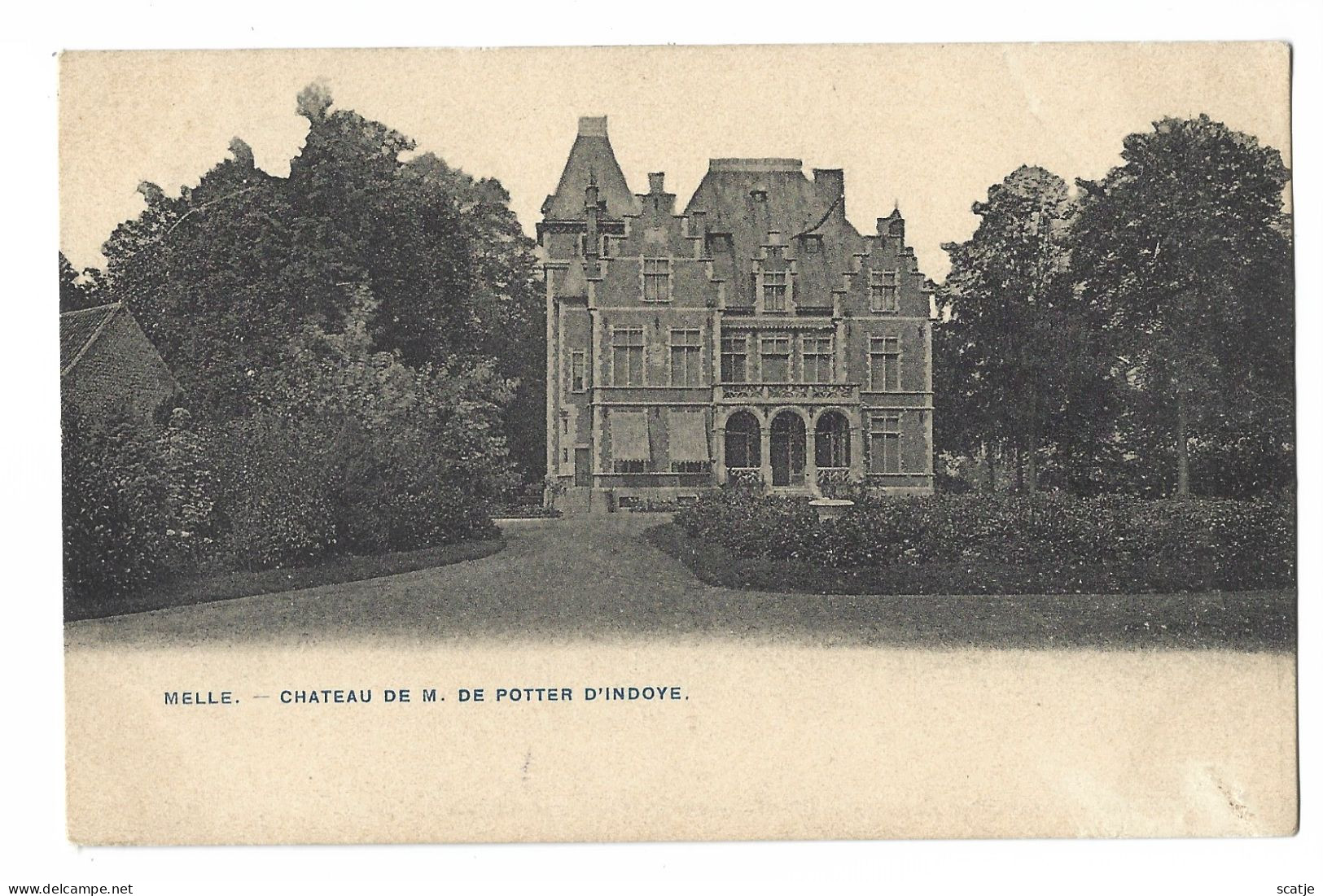 Melle.  -   Château De M. De Potter D'Indoye.   -   1903    Naar   Sottegem - Melle