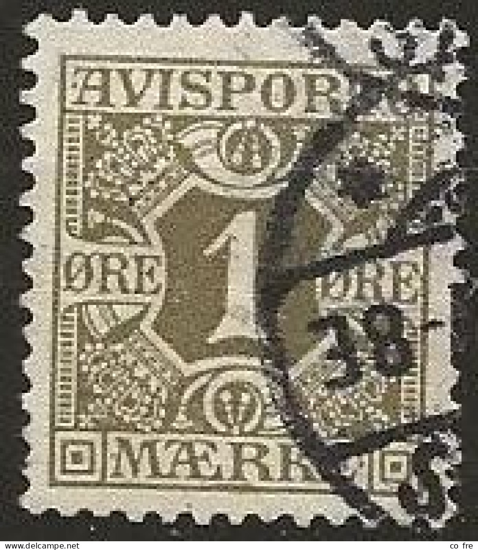 Danemark, Timbre Pour Journaux N°1 (ref.2) - Used Stamps