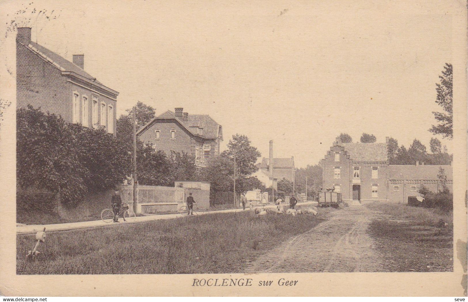 ROCLENGE-SUR-GEER Carte Postée Vers La Charente En 1935 Histoire D'une Famille Installée En France Et Originaire De R - Bassenge