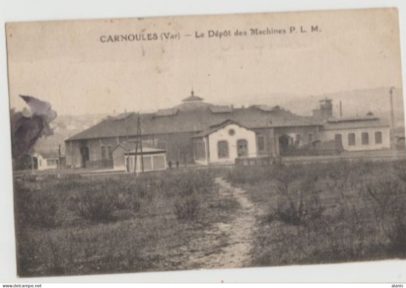 CPA-84-CARNOULES LE DEPOT DES MACHINES P.L.M-Circulée -BE-Animée - Saint-Zacharie