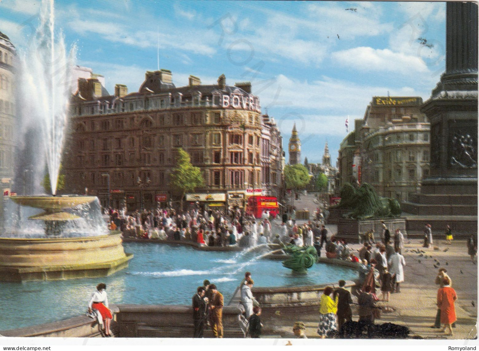 CARTOLINA  LONDON,INGHILTERRA,REGNO UNITO-TRAFALGAR SQUARE-VIAGGIATA 1964 - Trafalgar Square