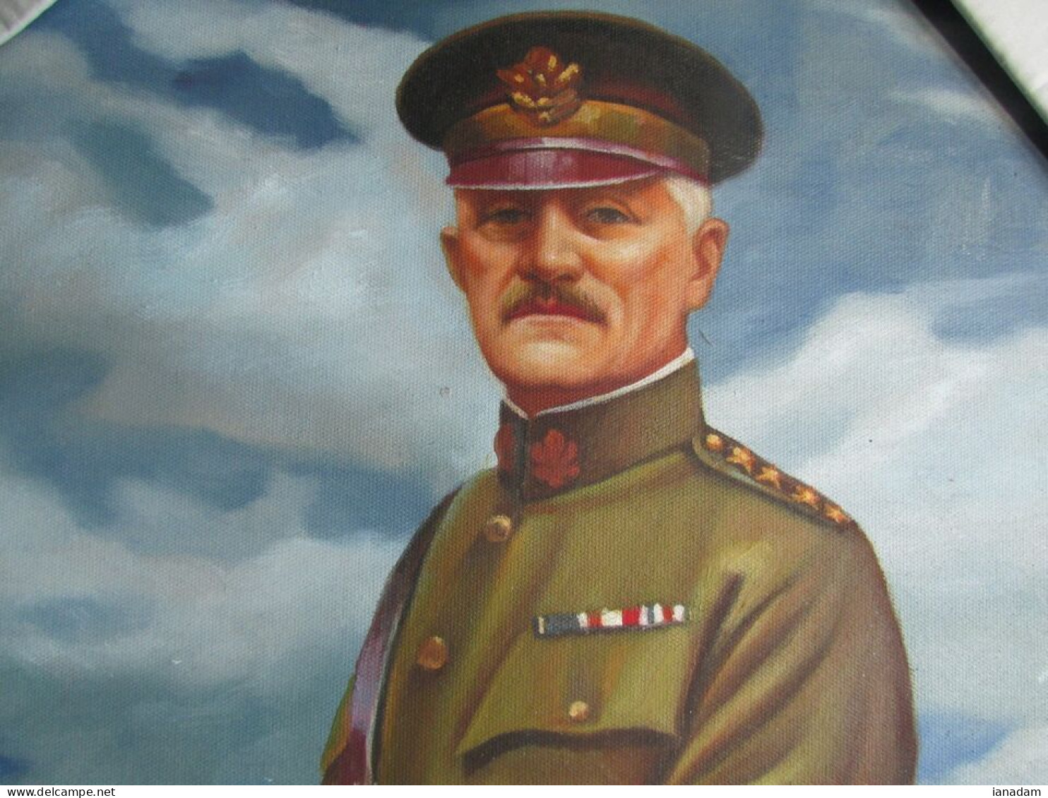 WW1 General Pershing Hand Painted Oil Painting - 1914-18