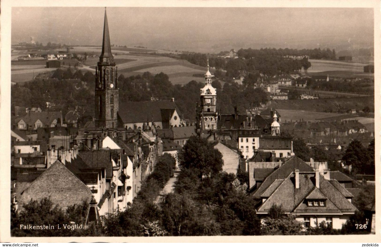 A4025 - TOP Falkenstein - Luftbild RLM Reubert Foto - Verlag Erhard Neubert - Falkenstein (Vogtland)