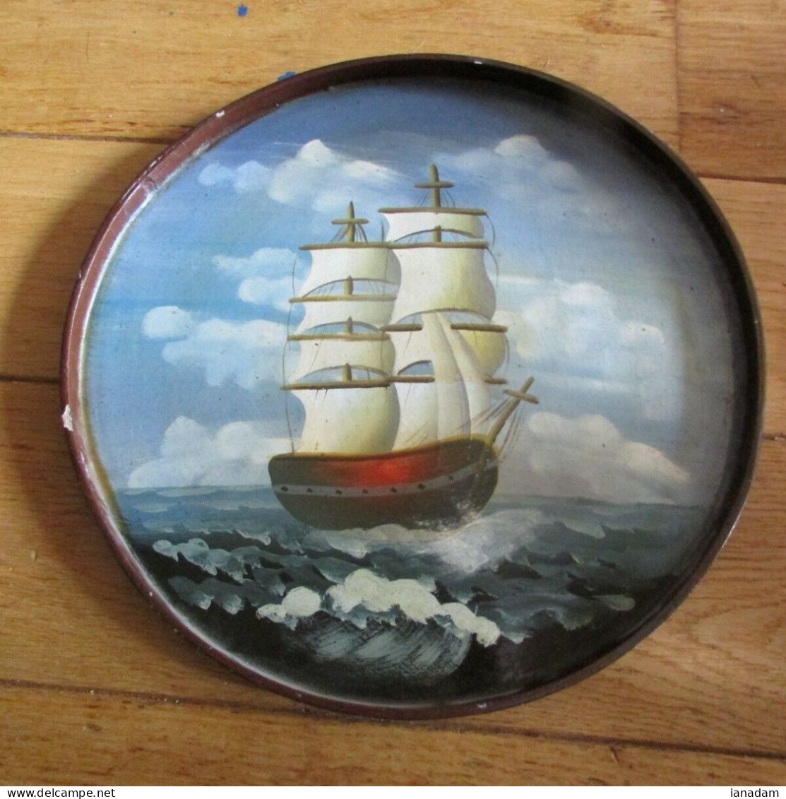 Vintage Sailing Ship Oil Painting - Bateaux