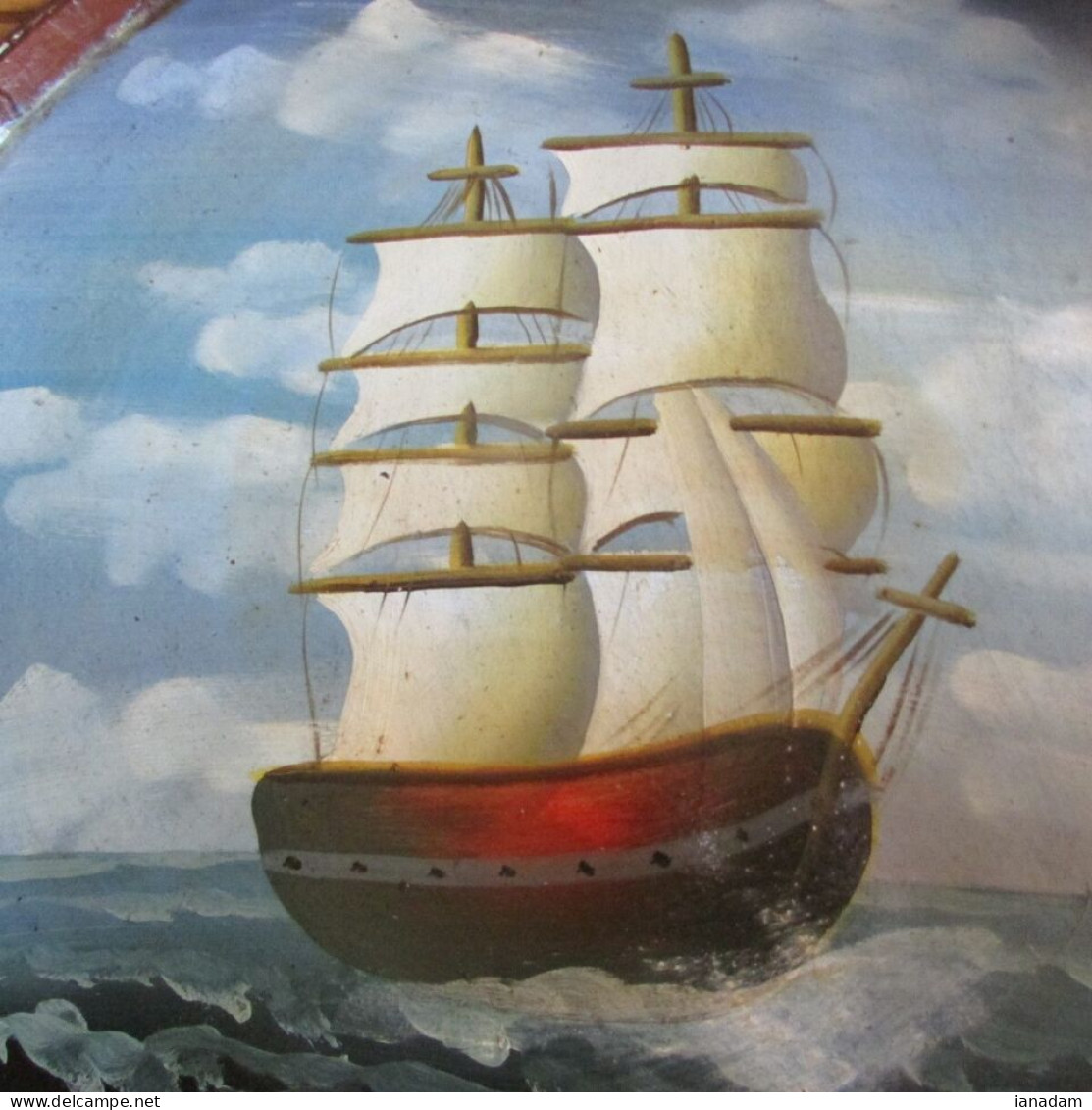 Vintage Sailing Ship Oil Painting - Boten