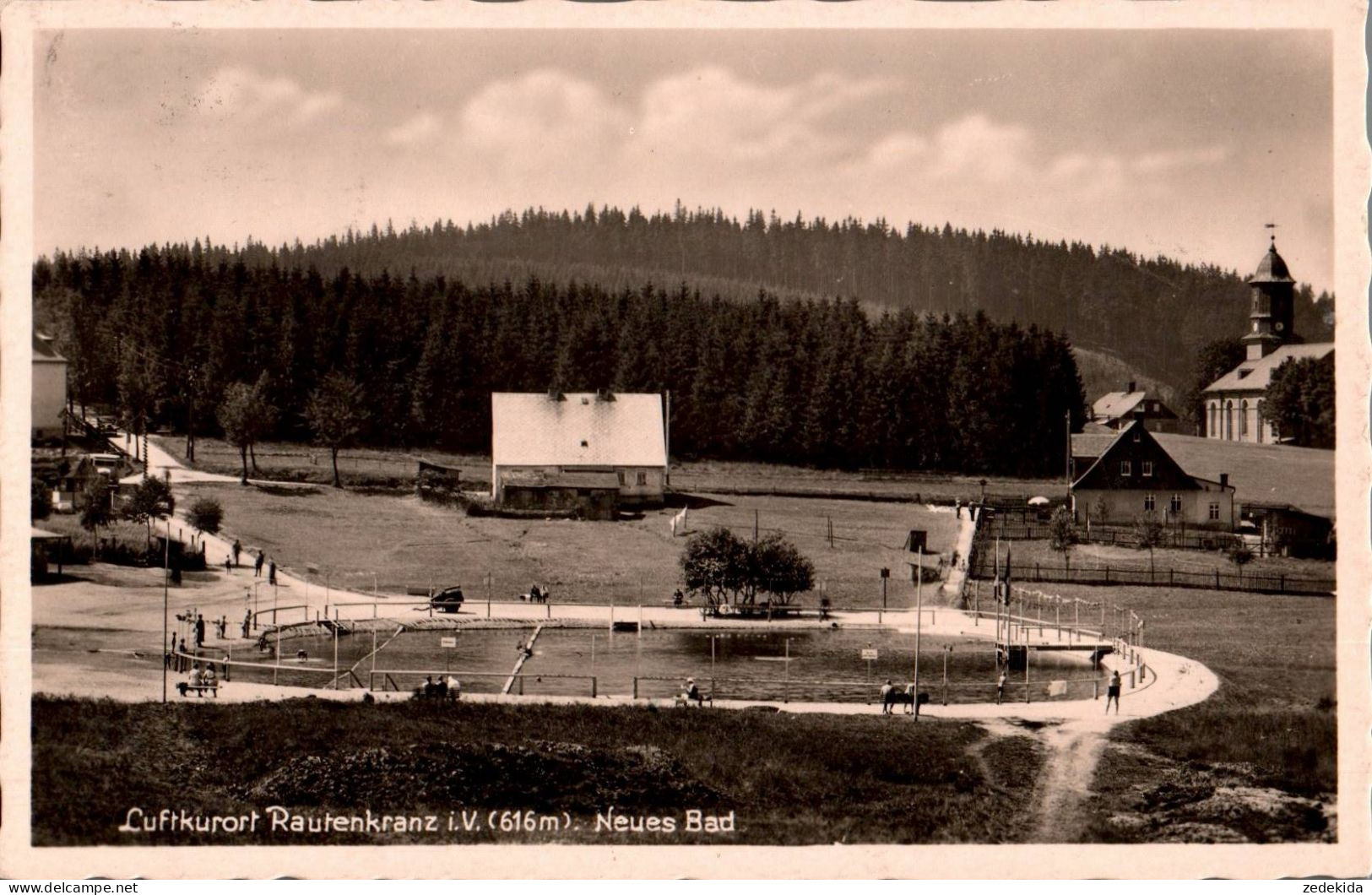 A2857 - TOP Morgenröthe Rautenkranz - Freibad Schwimmbad - Verlag Franz Landgraf - Vogtland