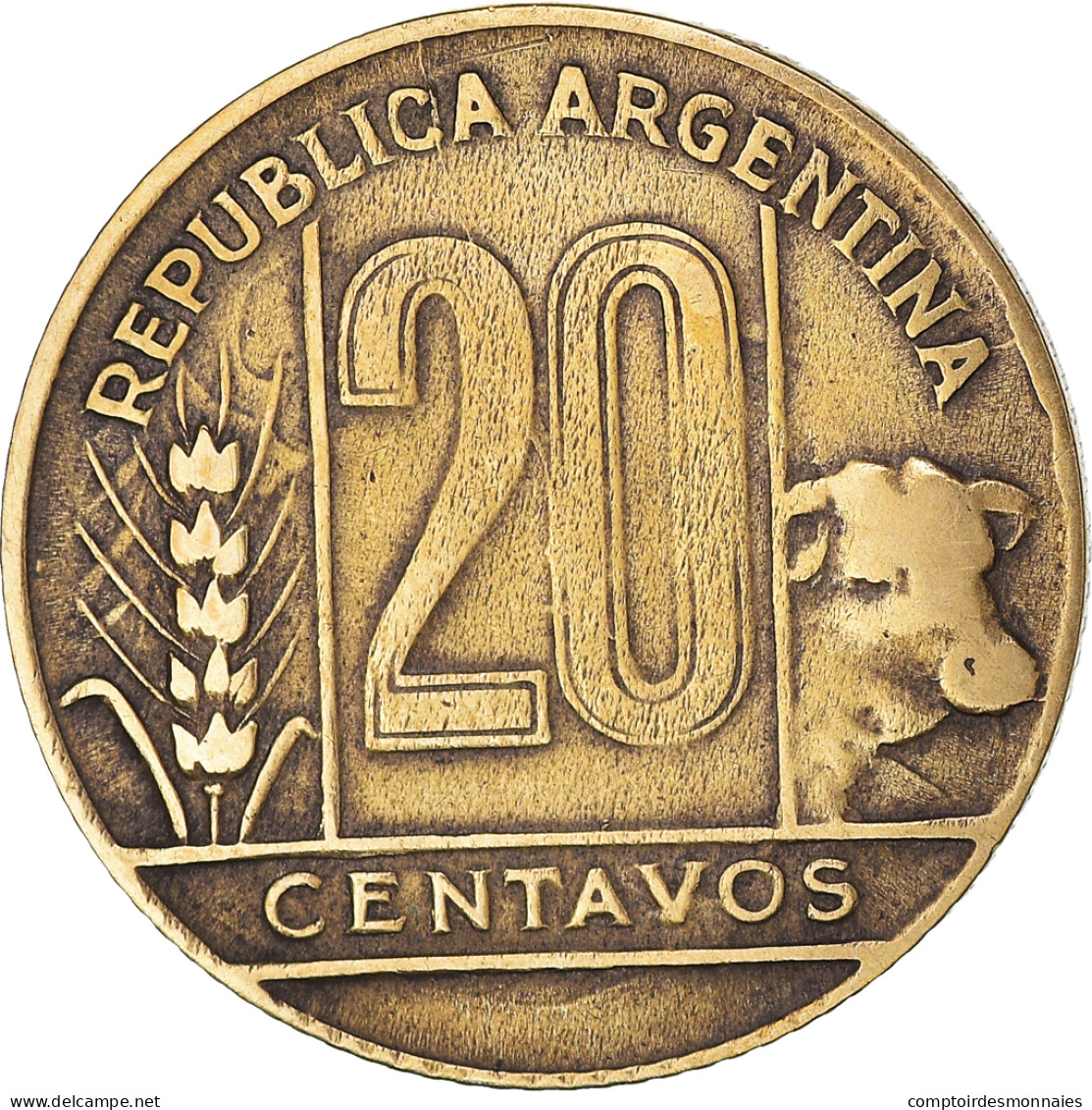 Monnaie, Argentine, 20 Centavos, 1950, TB+, Bronze-Aluminium, KM:42 - Argentine