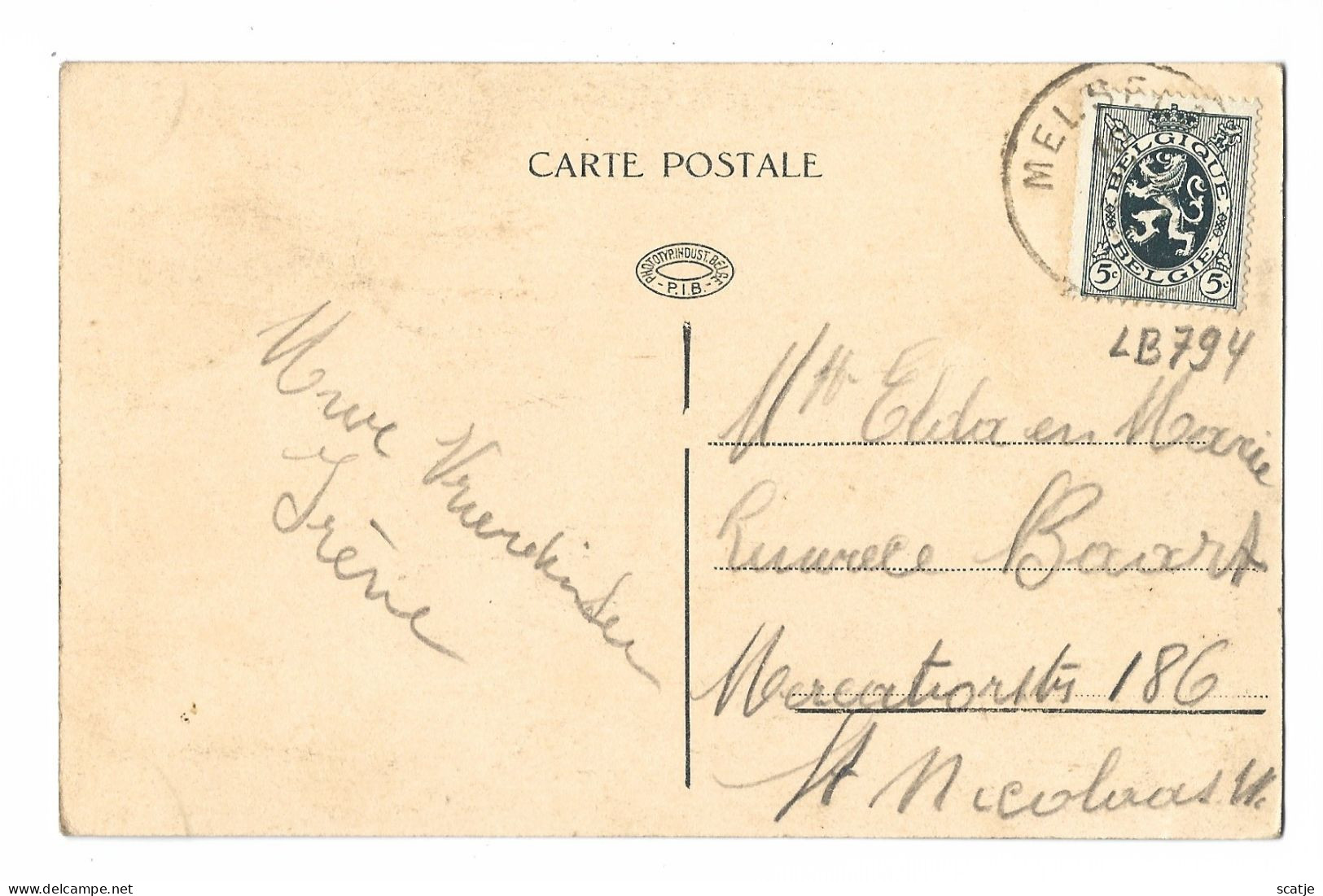 Melsele   -   Mirakuleuze Linde Van Gaverland.   1923   Naar   St. Nicolaas - Beveren-Waas