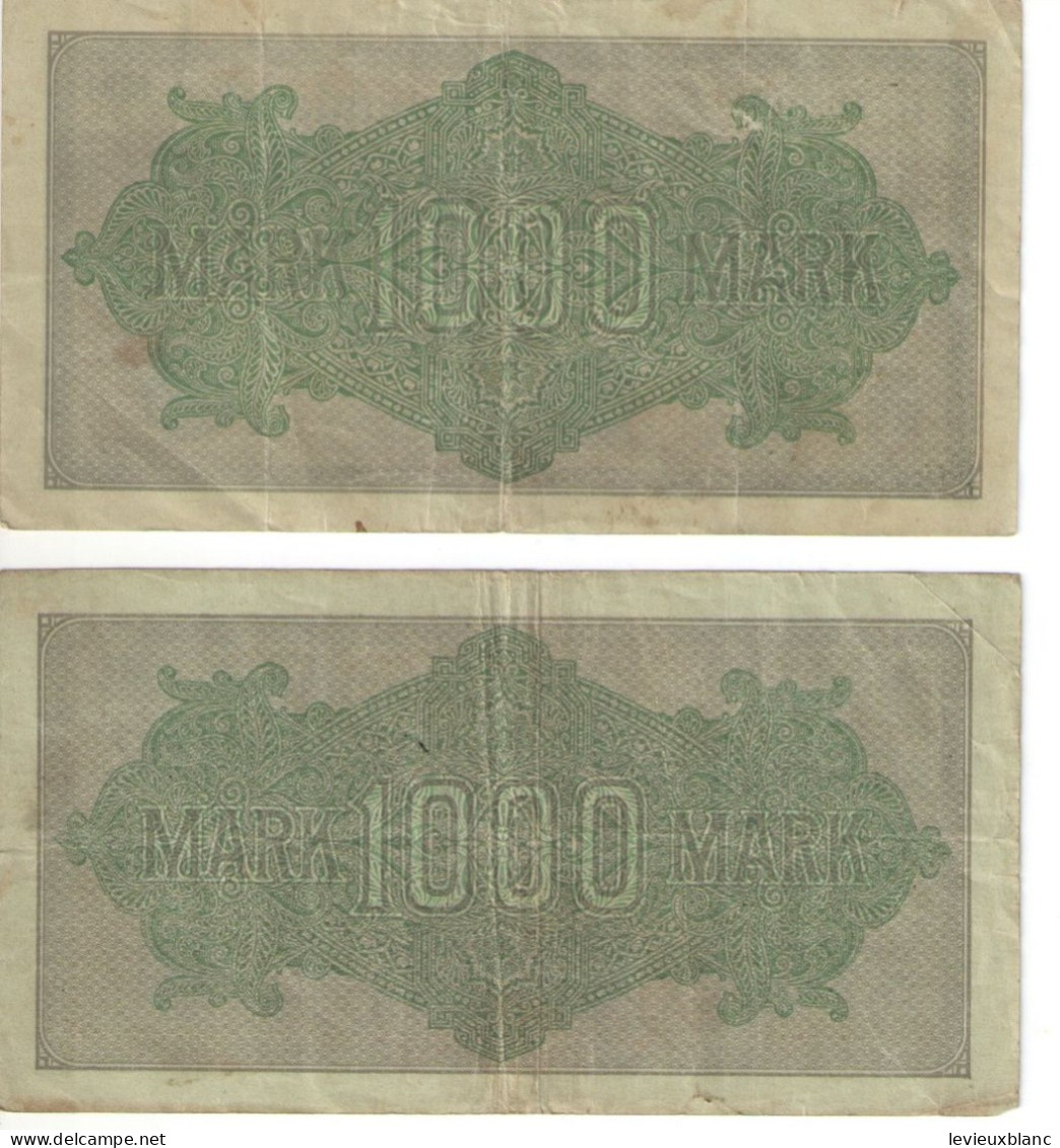 Billet De Banque Ancien/,2 Billets / Reichsbanknote/1 000 Thausend Mark/ Berlin/15 September 1922       BILL253 - 1.000 Mark