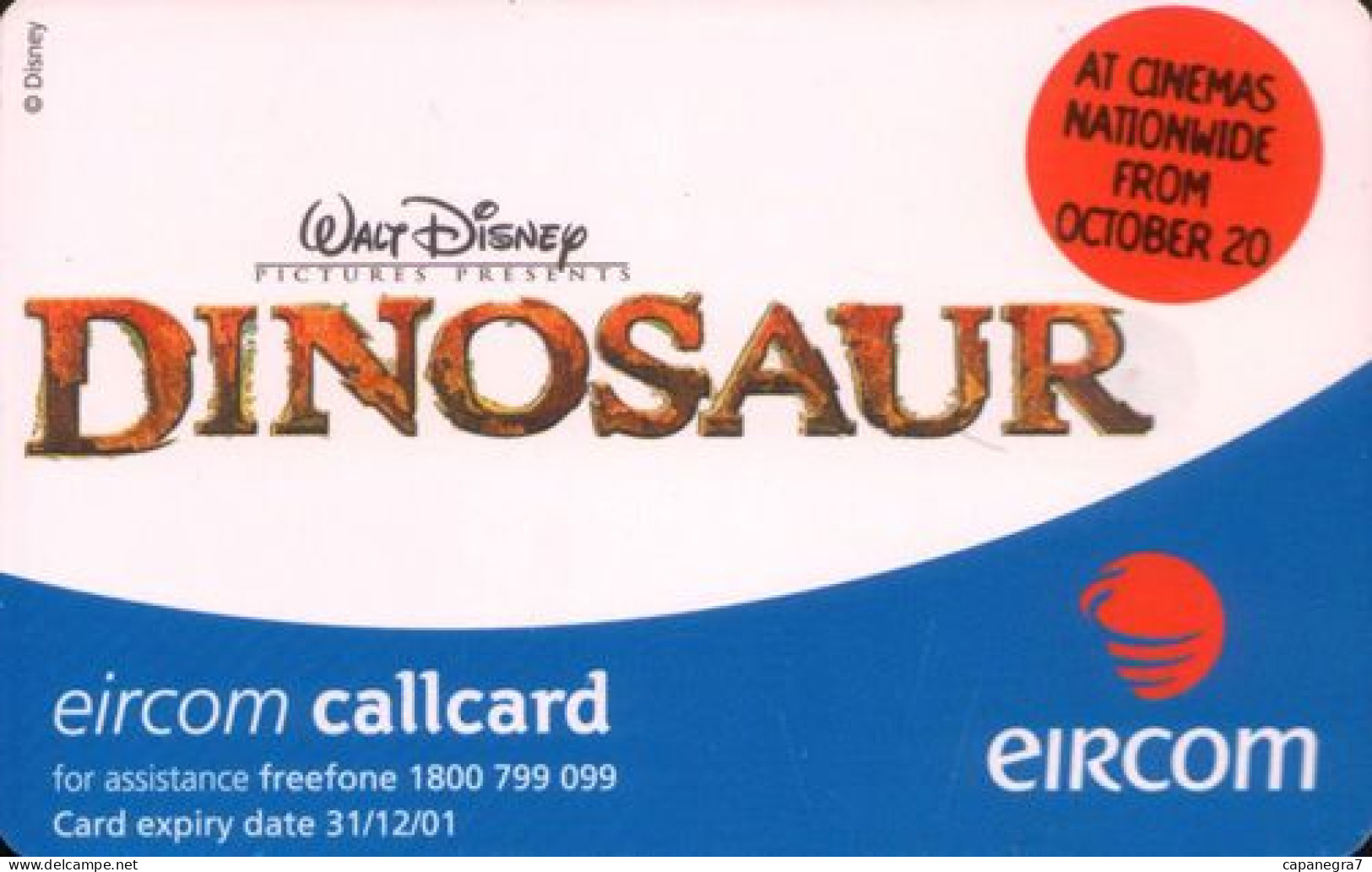 Dinosaurs, Dinosaurus, Eircom, 1281,  Ireland, 40.000 Pc. - Irland